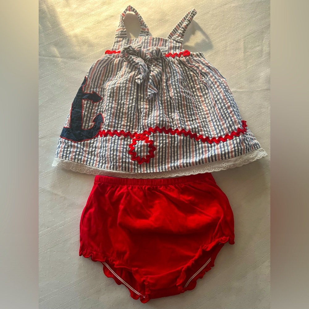 Baby girl 12 month seersucker dress